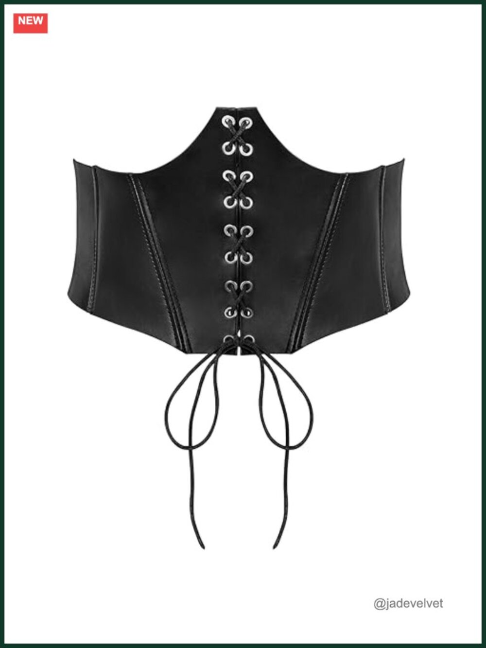 Lace-Up Wide Elastic Corset Belt PU Leather Waist Belt Renaissance Costume